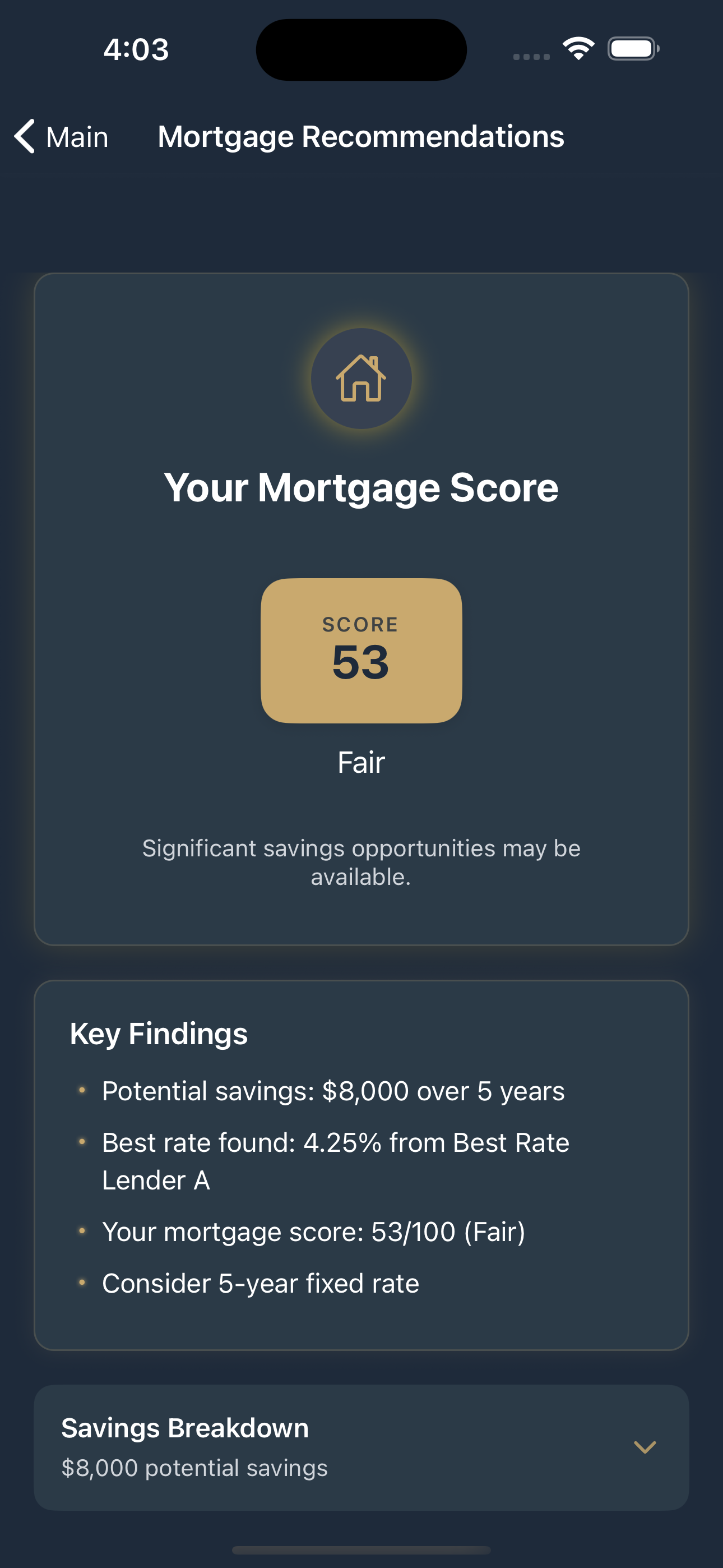 WBF App Third Screen